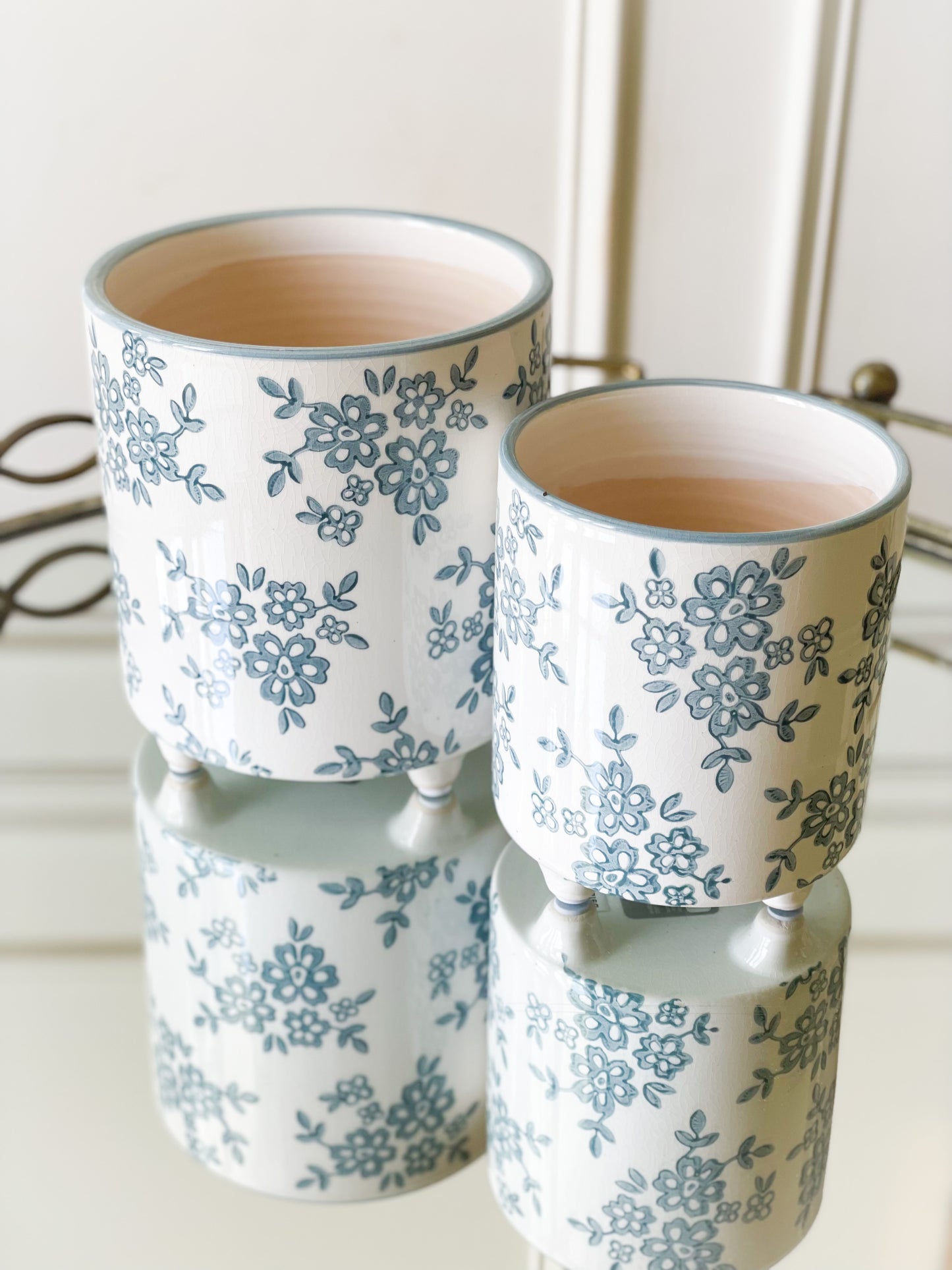 Blue And White Floral Vase