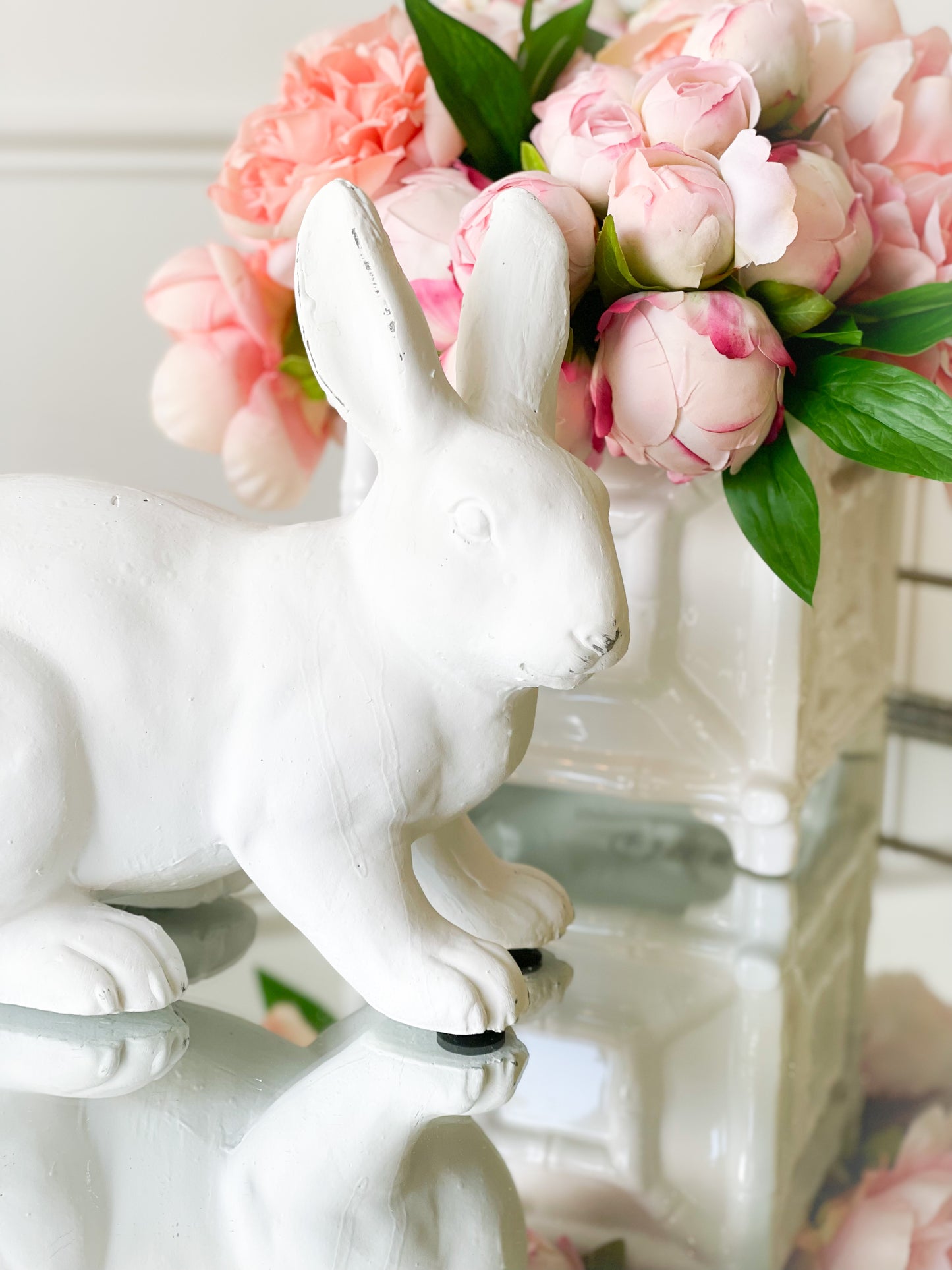 White Resin Bunny