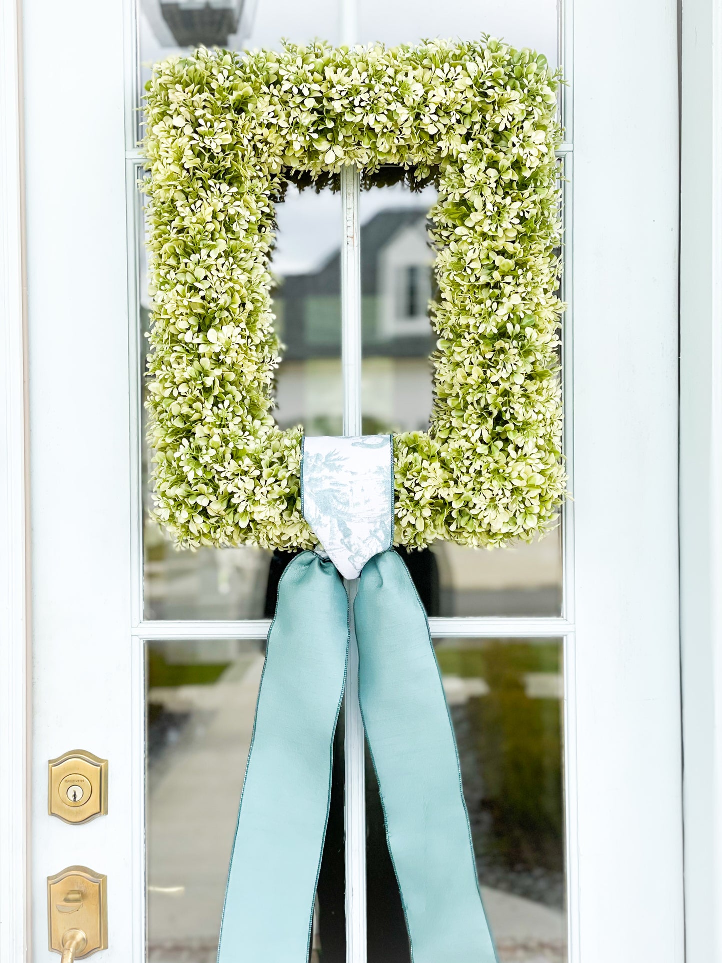 Celadon Reversible Toile Ribbon