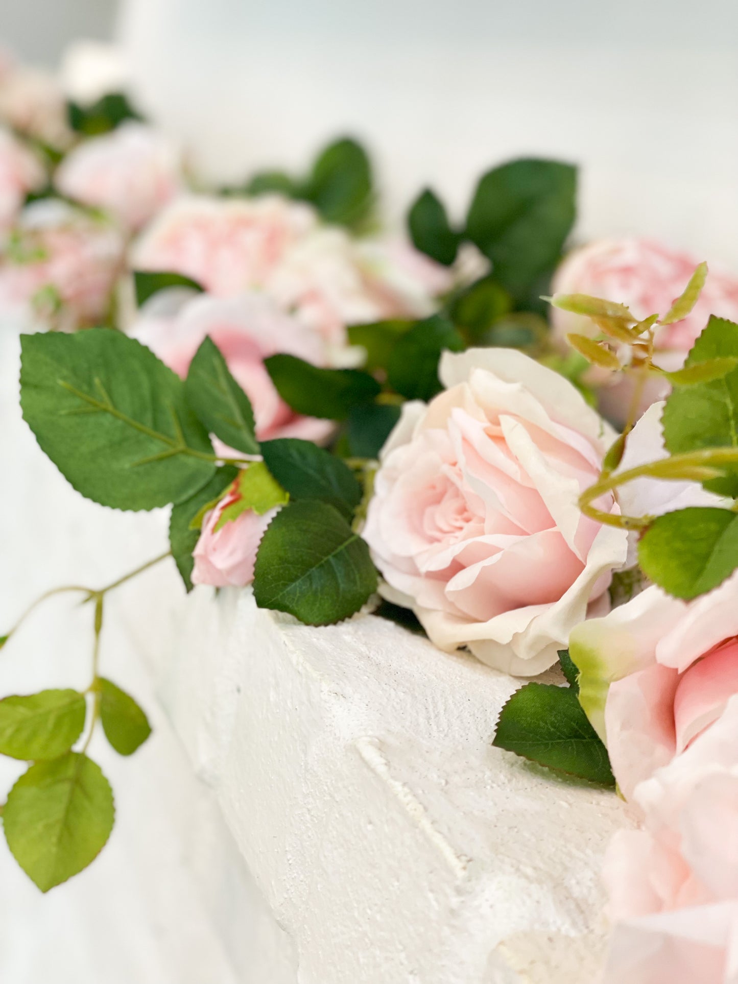 Mixed Pink Rose 10’ Garland