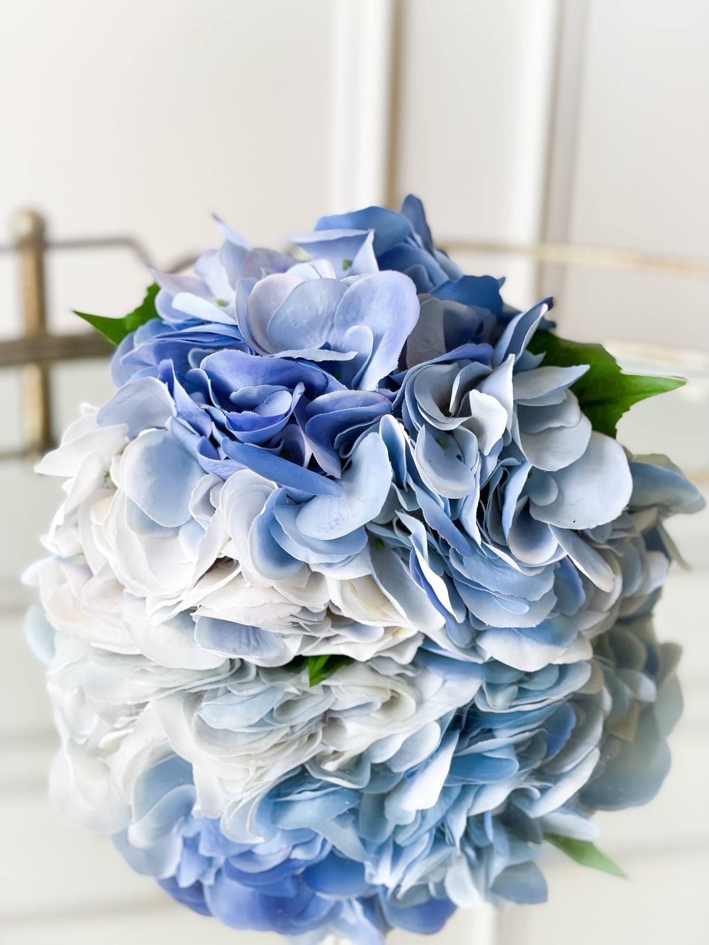 Blue And White Hydrangea Trio Bouquet