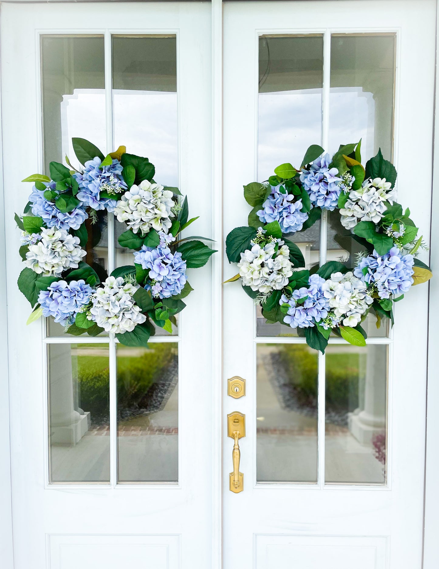 French Blue Hydrangea Wreath