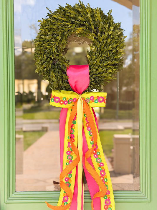 Pink Paloma Tea Leaf Wreath