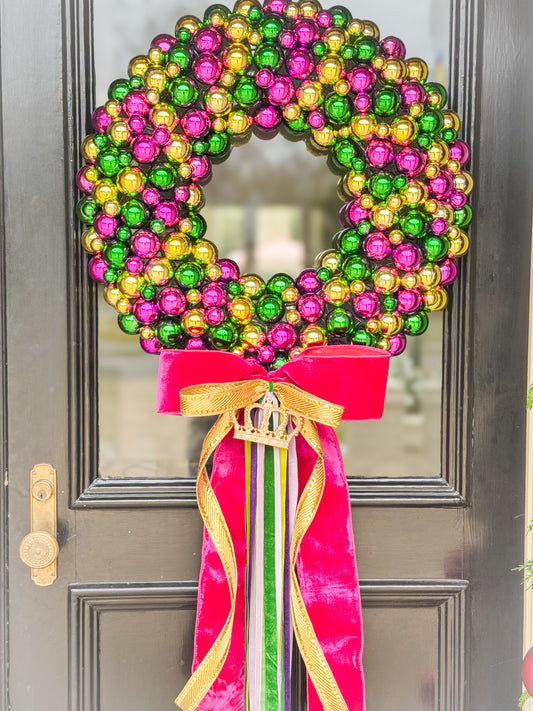 The Queen Of The Krewe Wreath And Bow