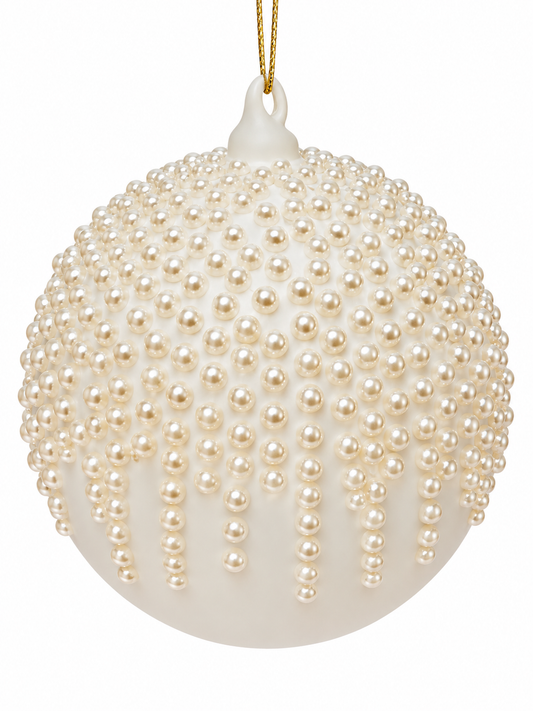 Pearl Glass Ball Ornament