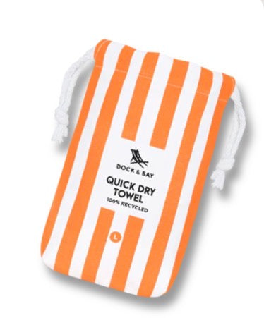 DOCK & BAY- Ipanema Orange Quick Dry Towel, XL
