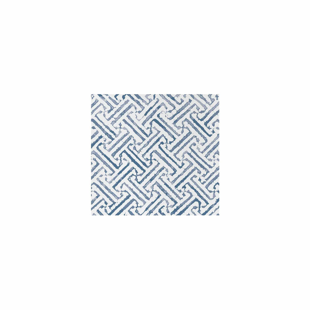 Papersoft Napkins Greek Key Blue Cocktail Napkins (Pack Of 20)