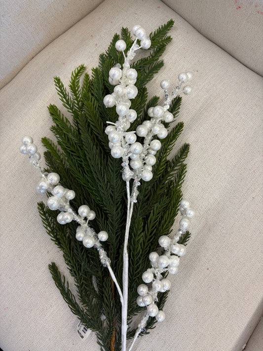 30” Pearl Spray with Willow Pine- Set of 6 each