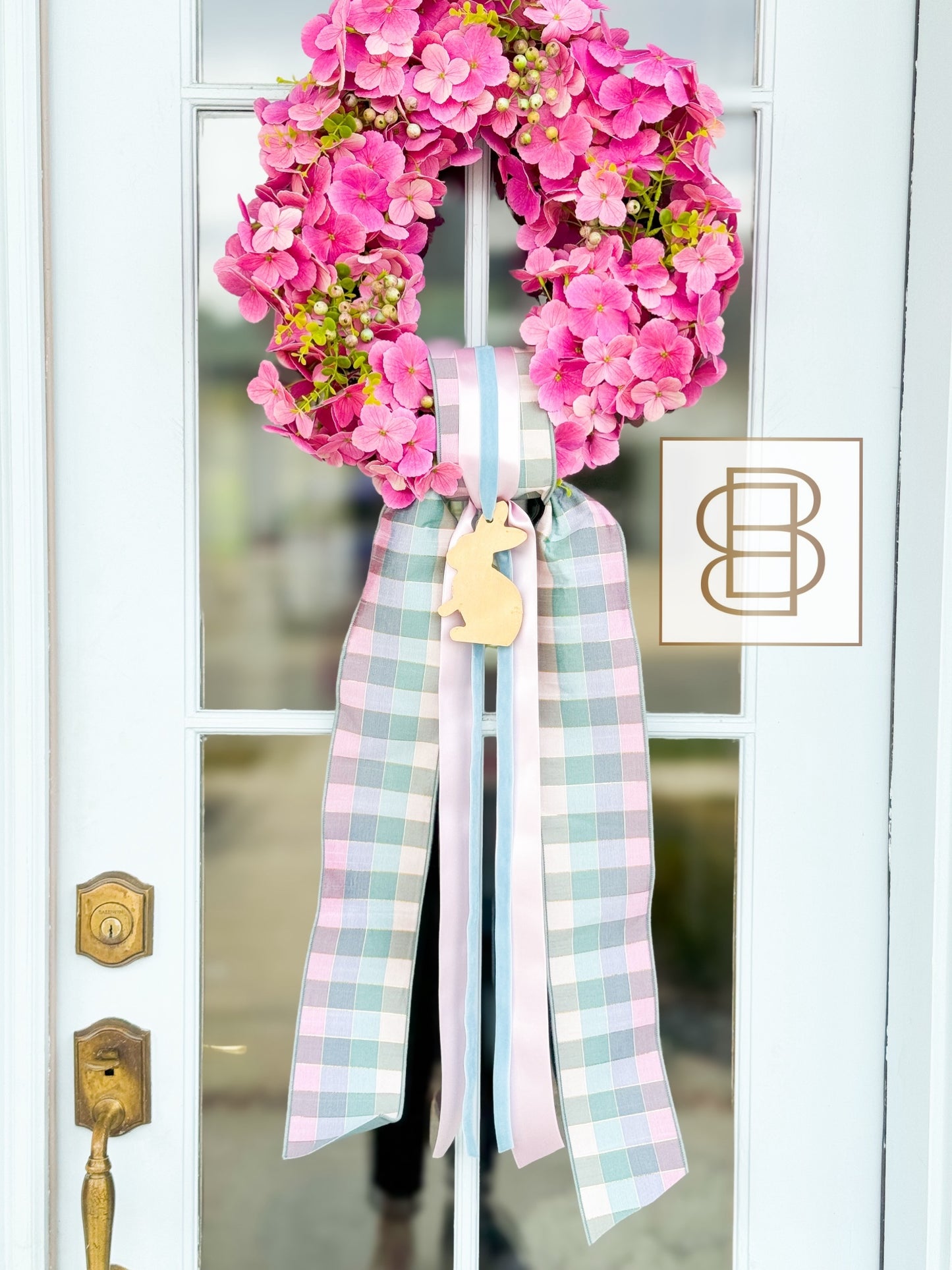The Cottontail Hydrangea Wreath And Sash