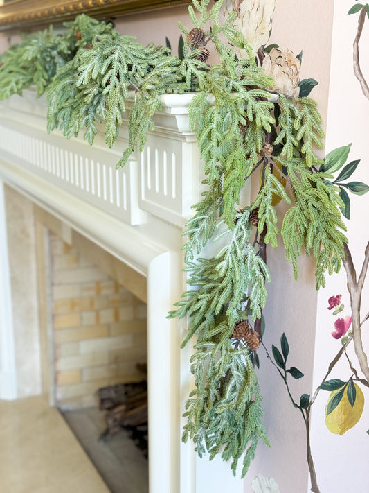 Frosted Green Bald Cypress Garland