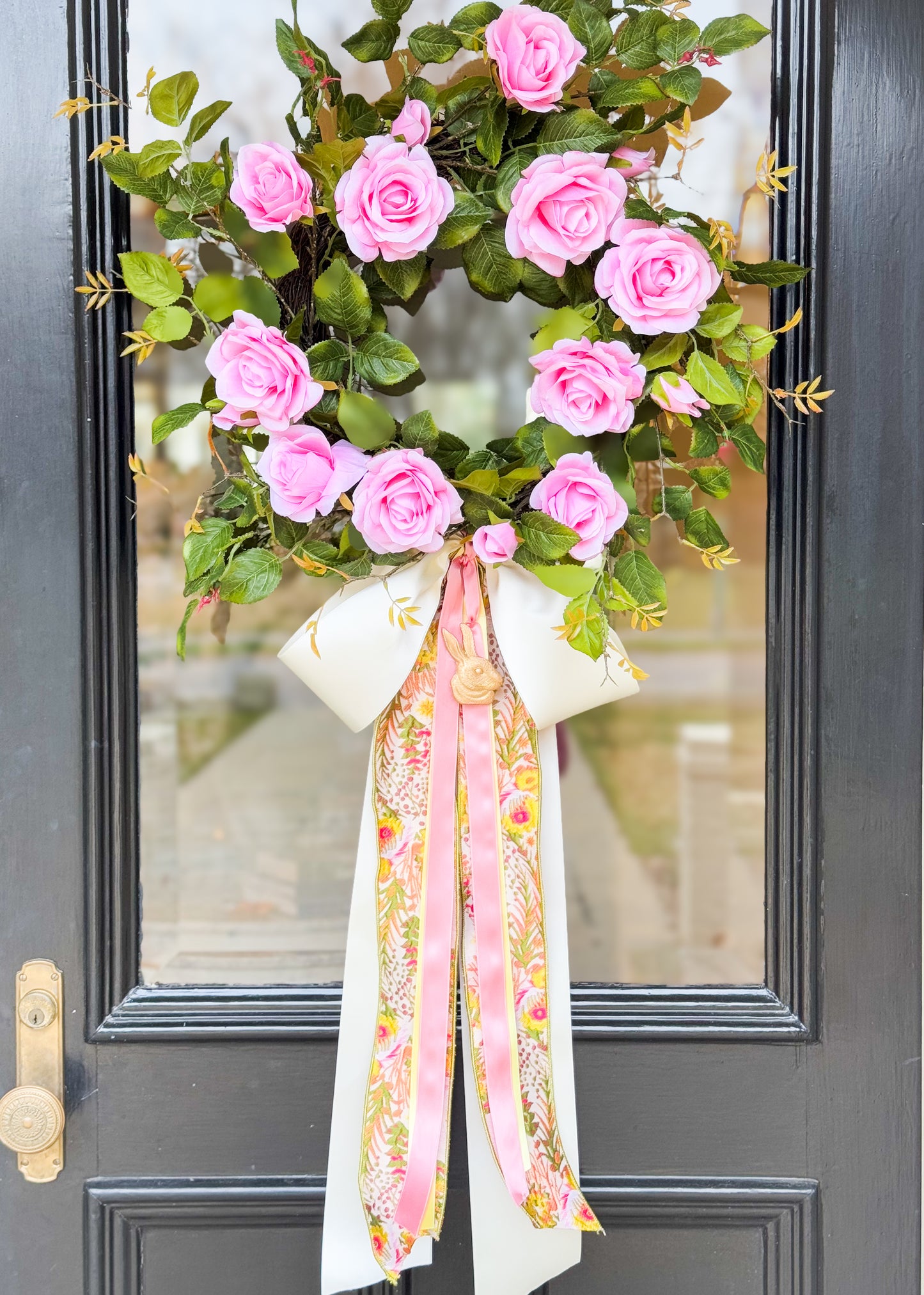 Bloom Rose Wreath And Bow