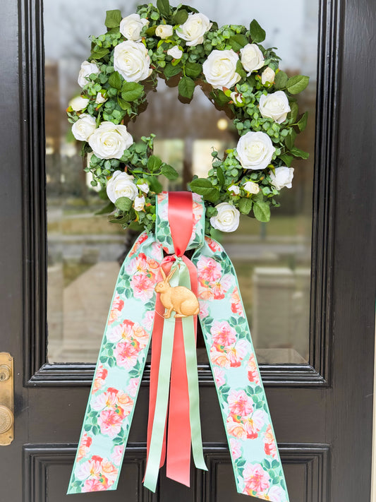 Cottontail Rose Wreath And Sash