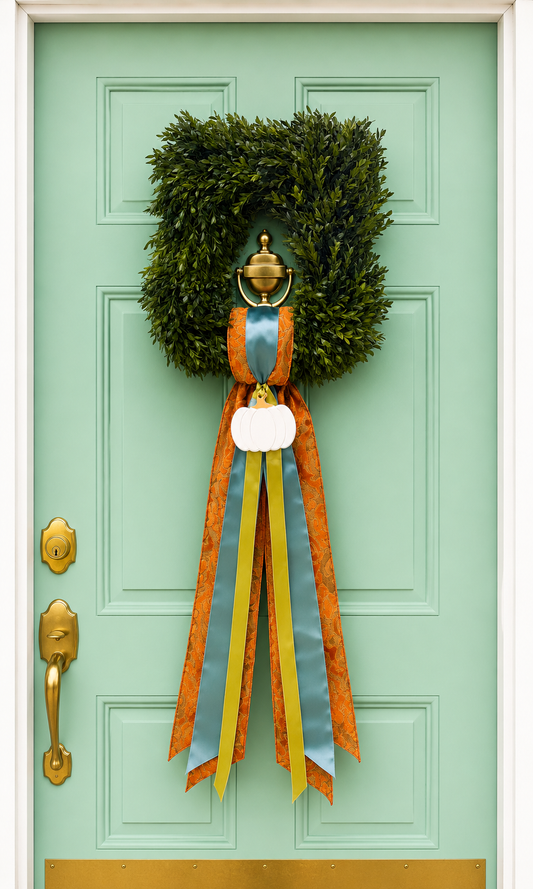 The Pumpkin Spice Teal Wreath