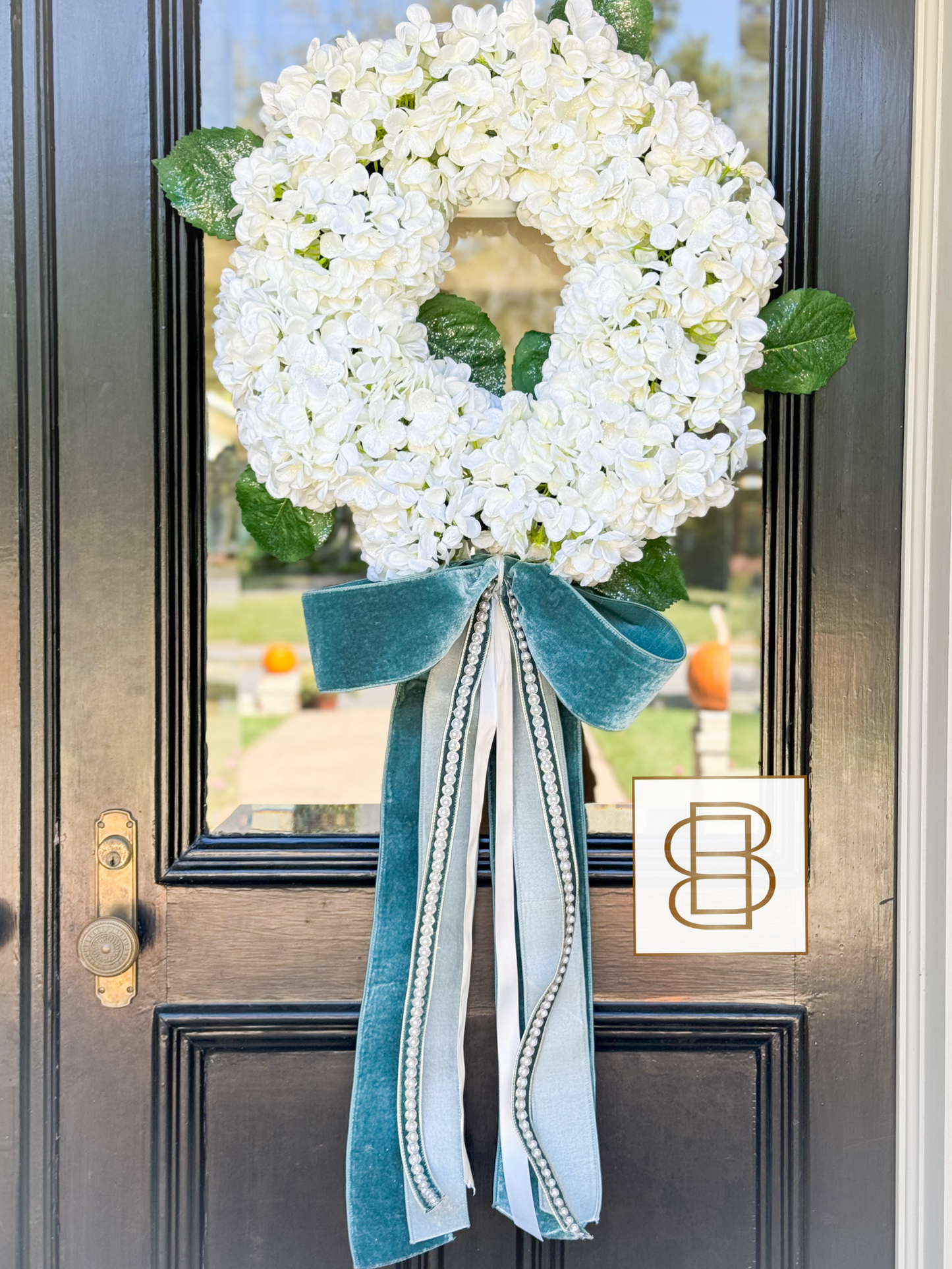 The Holiday Hydrangea Wreath And Bow