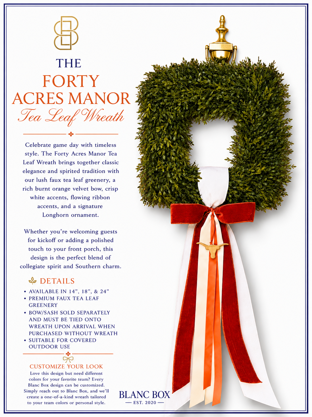 The Forty Acres Manor Tea Leaf Wreath