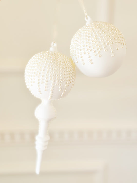 Set of Six Pearl Cascade Ornaments