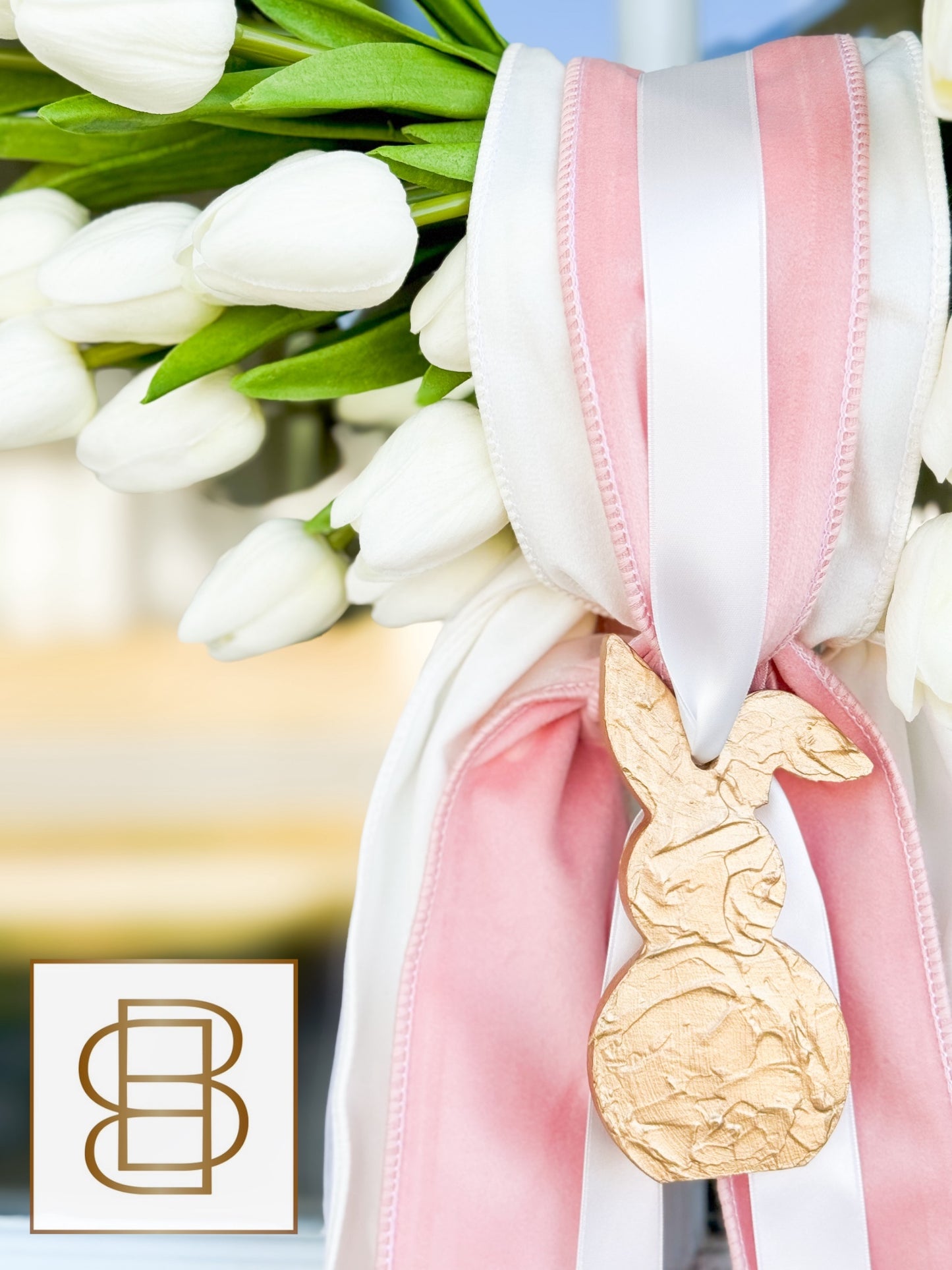 The Cottontail Tulip Wreath And Sash