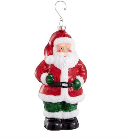 8” Glass Santa