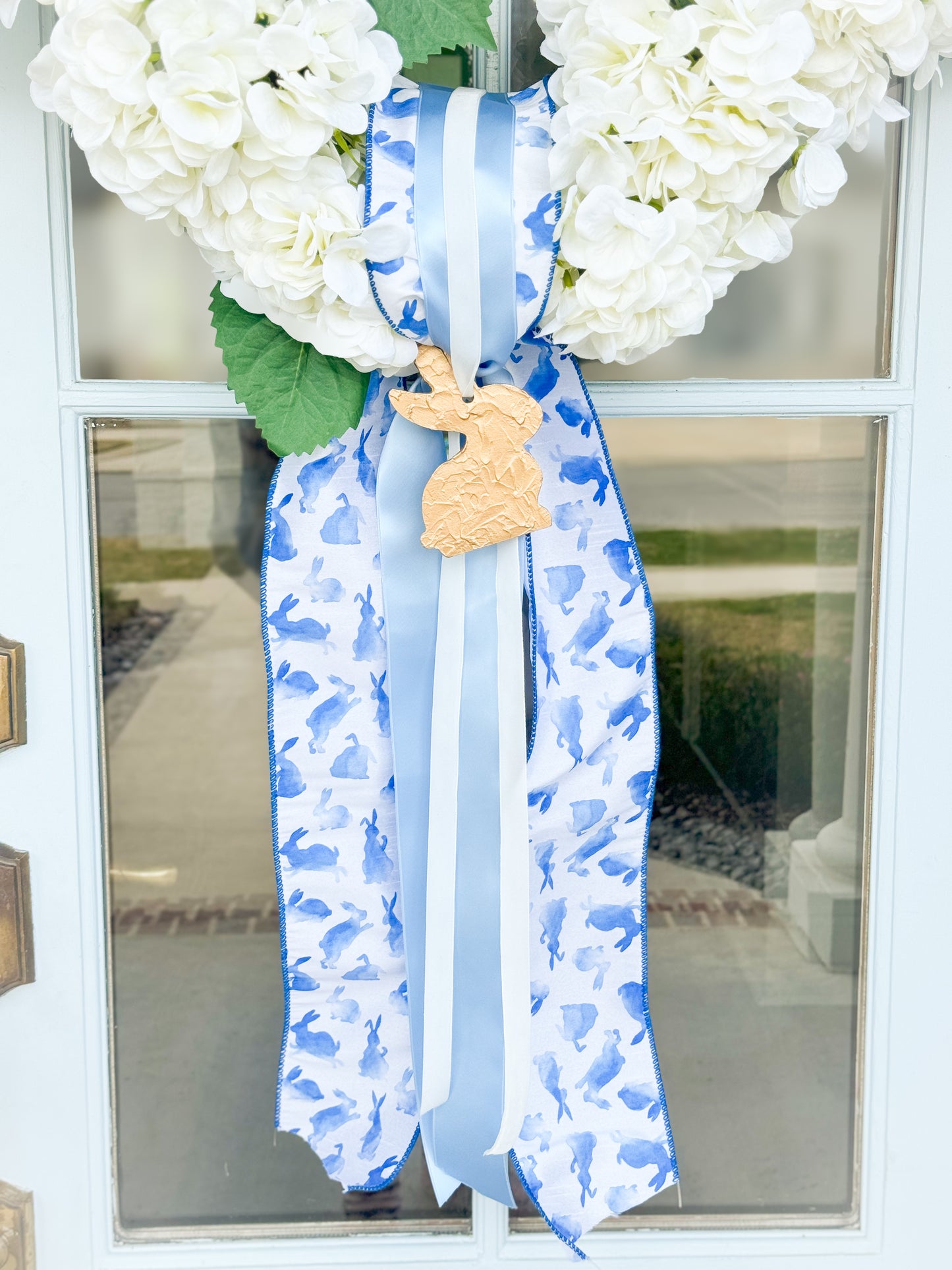 The Cottontail Hydrangea Wreath And Sash