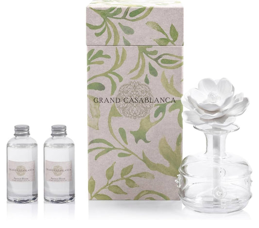 Zodax Grand Casablanca Porcelain Oil Diffuser - 6.76 oz - Apricot Bloom