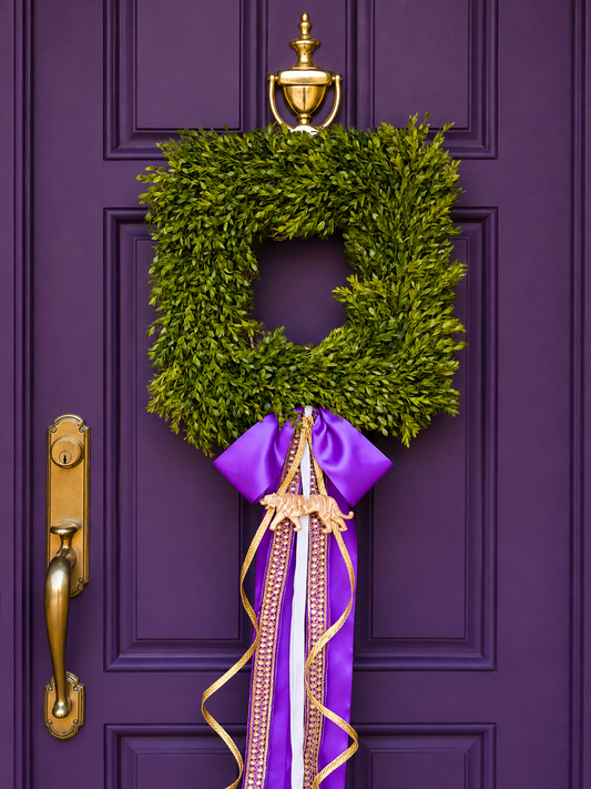 The Purple Standard Tea Leaf Wreath