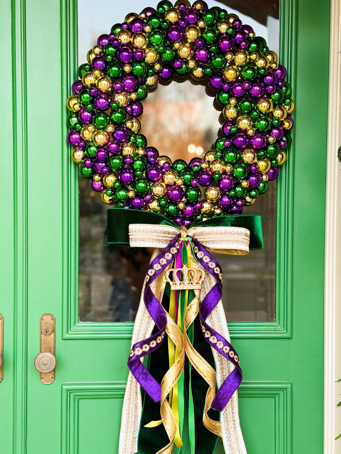 Fleur de Fête Mardi Gras Wreath