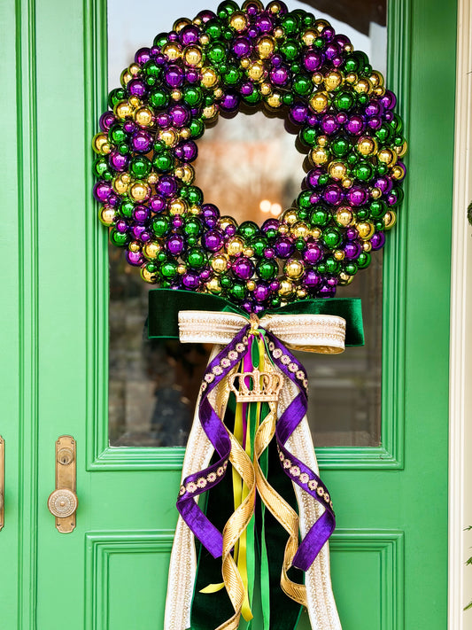 Fleur de Fête Mardi Gras Wreath