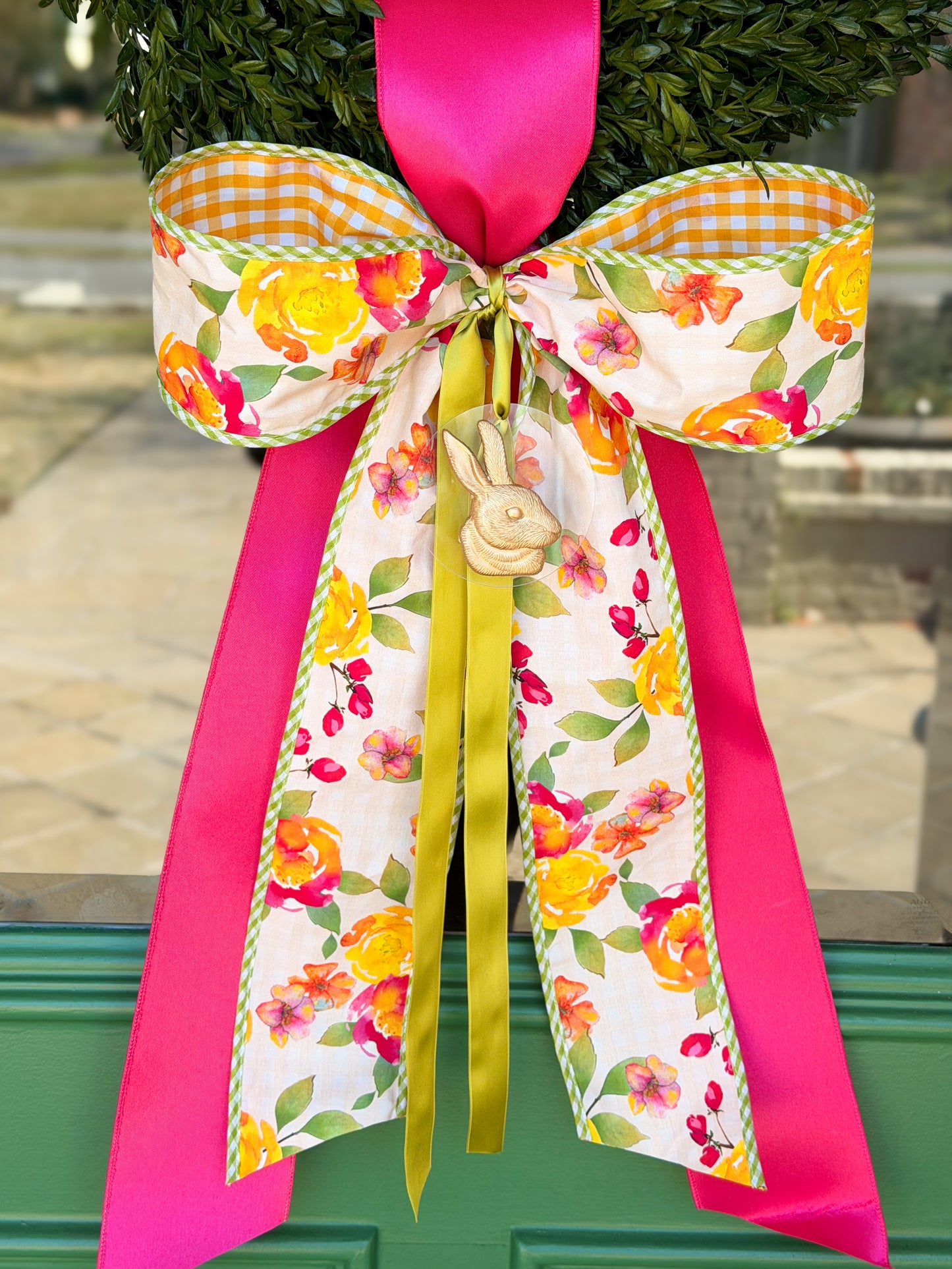 Golden Garden Bunny Wreath
