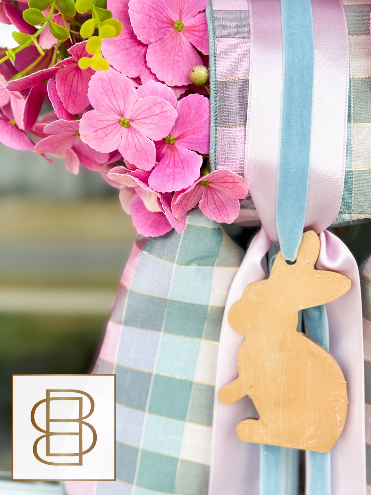 The Cottontail Hydrangea Wreath And Sash