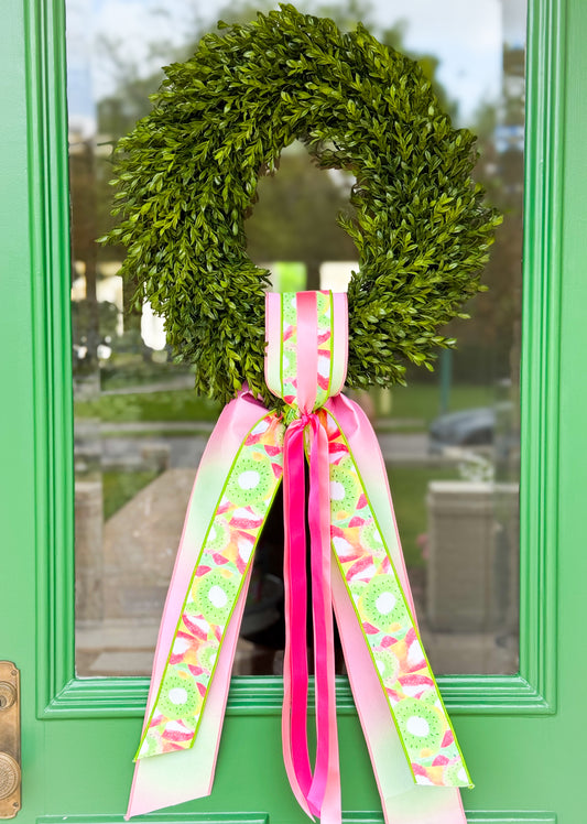 One In A Melon Tea Leaf Wreath