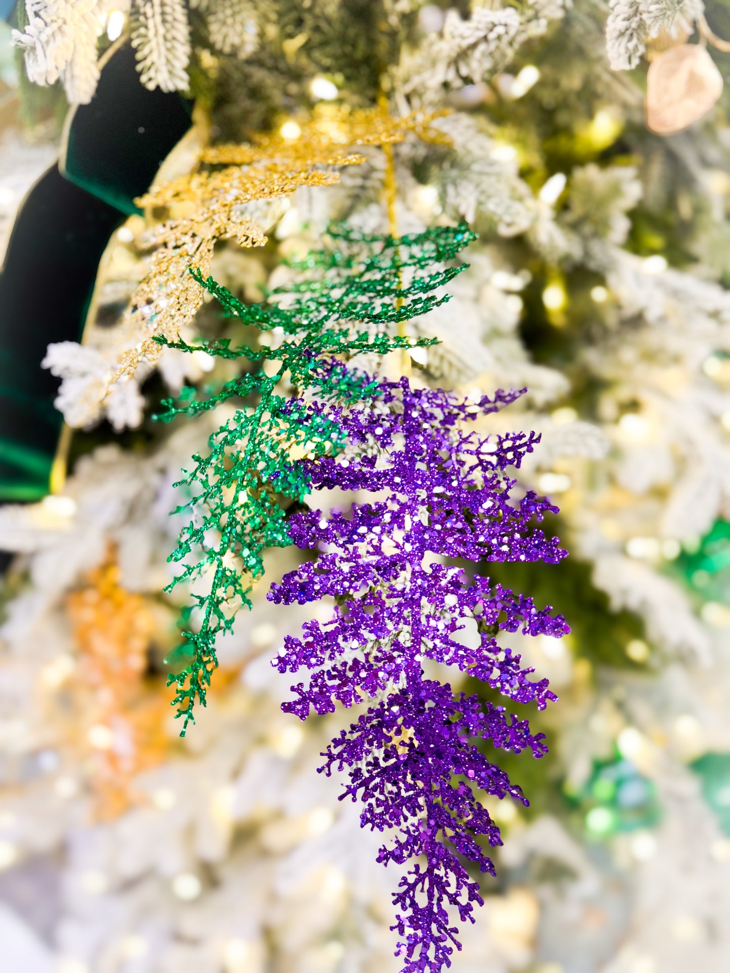 Mardi Gras Fern Spray