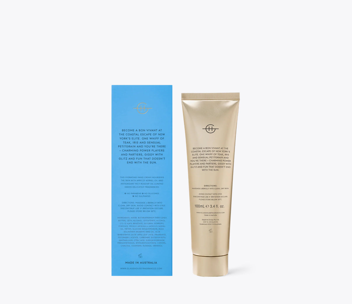 GLASSHOUSE The Hamptons Hand Cream 3.4 Oz