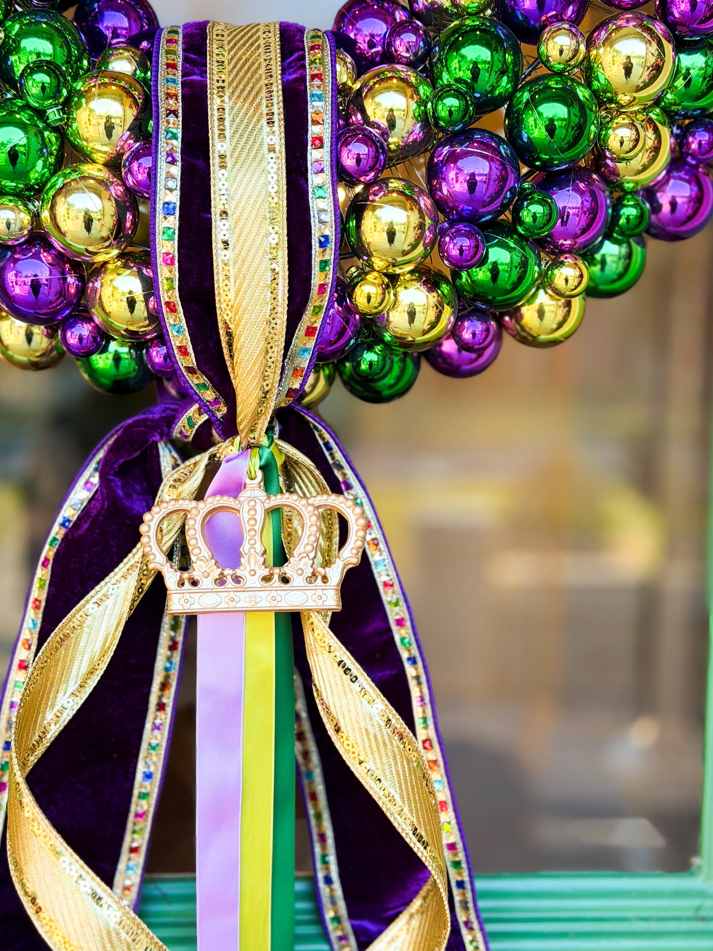 Laissez Luxe Mardi Gras Wreath