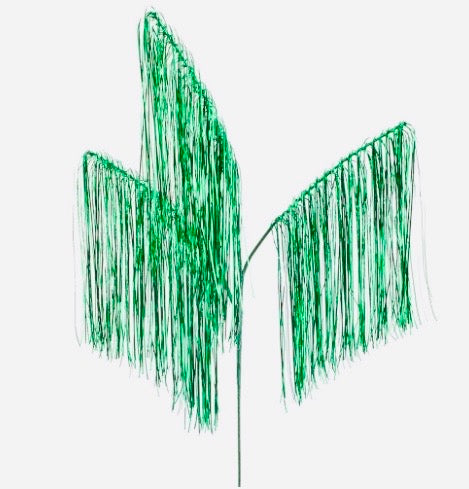 48" Tinsel Hanging Spray Green