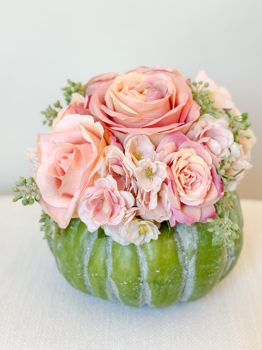 Medium Rose Garden Pumpkin Arrangement