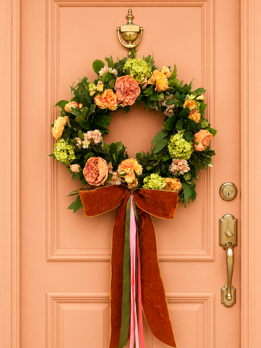 Autumn Blossom Garden Wreath