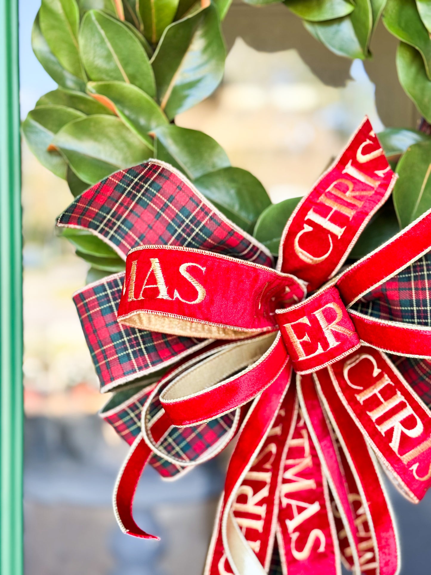 RL Noel Magnolia Wreath & Lux Bow