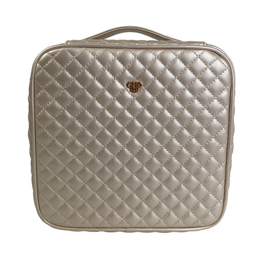 Mini Diva Makeup Case - Pearl Quilted