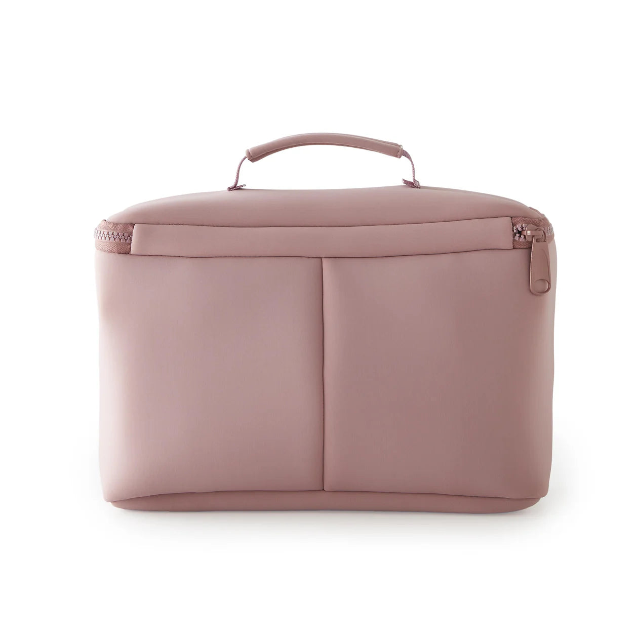 KUSSHI Neoprene Train Case- Large, Mauve/Grey