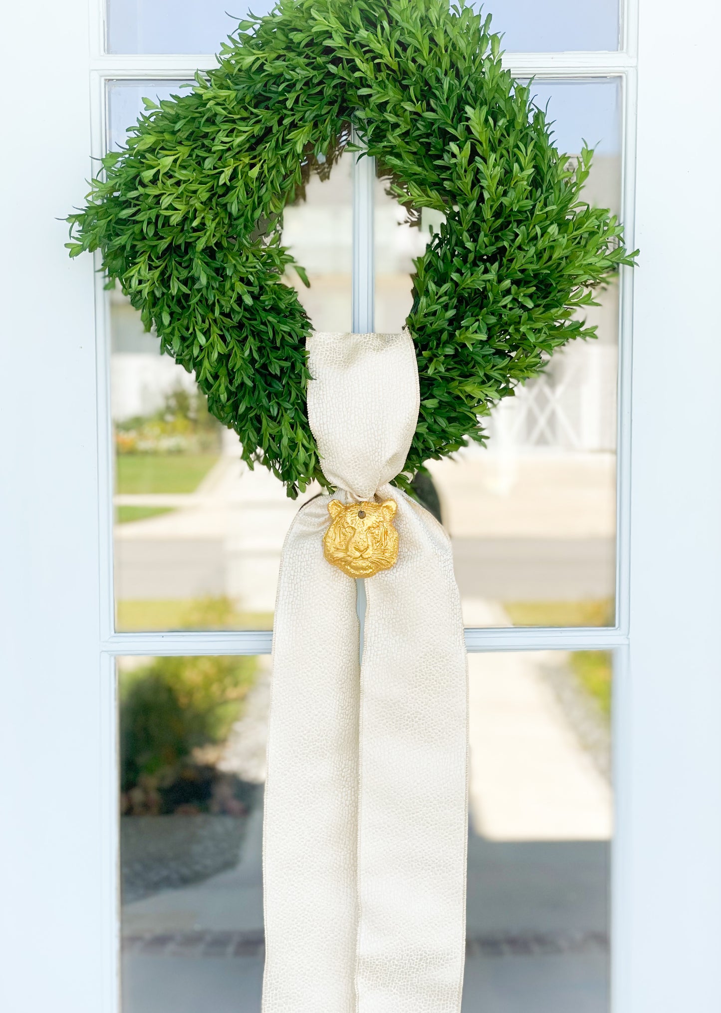 Geaux Wreath And Sash With Tiger Head