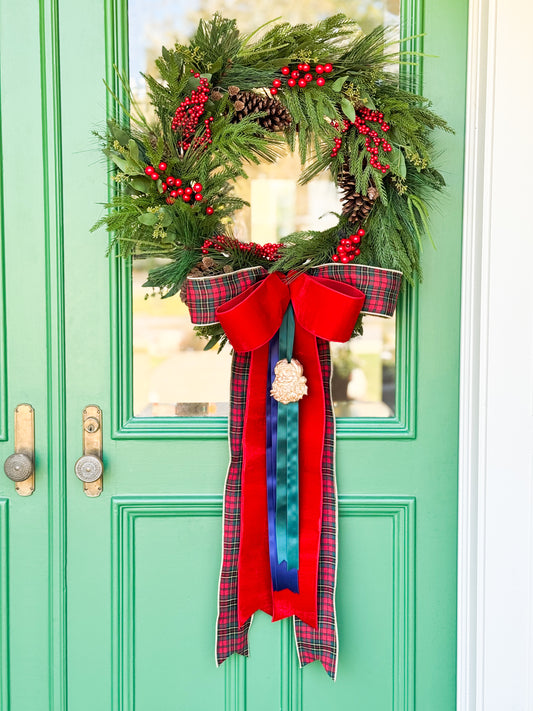 RL Noel Berry Wreath And Bow