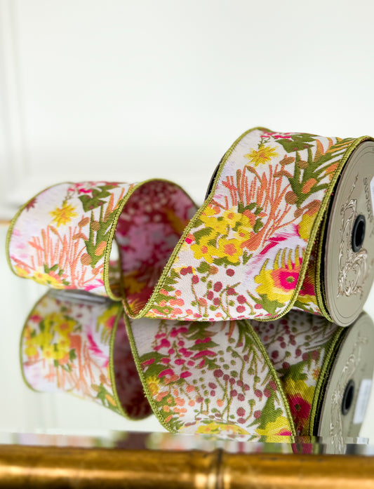 Yellow Floral Bouquet Ribbon