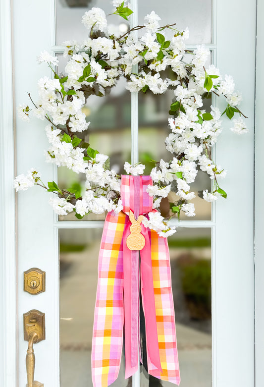 Cottontail Cherry Blossom Wreath And Sash