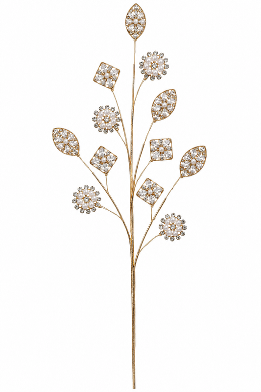 29" Pearl Gem Brooch Spray