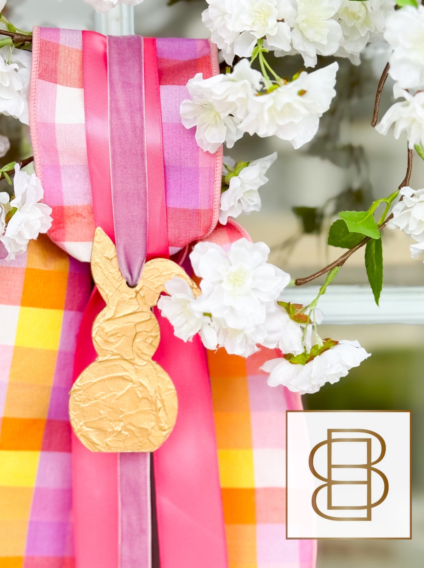 Cottontail Cherry Blossom Wreath And Sash