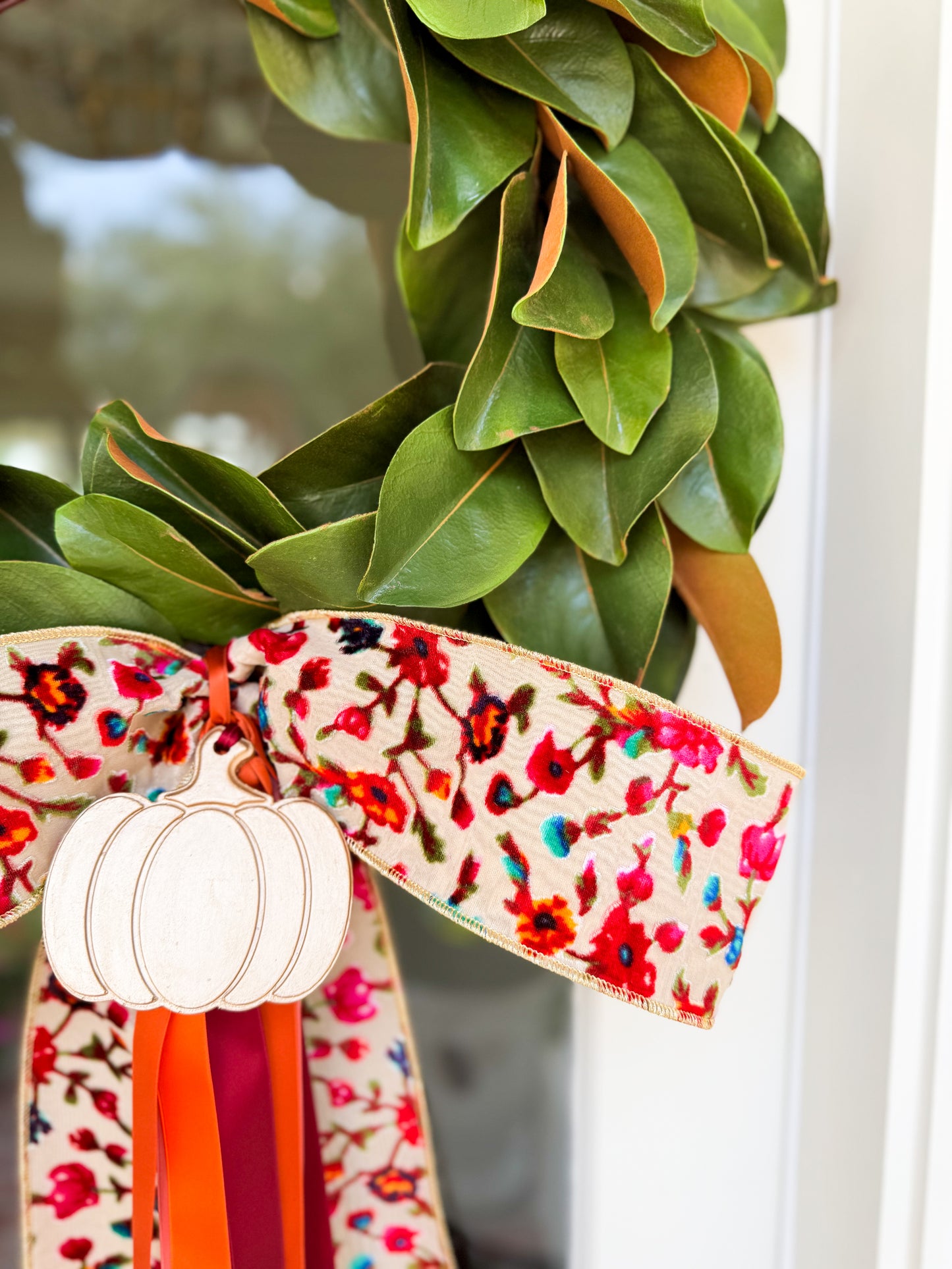 Autumn Rosewood Magnolia Wreath