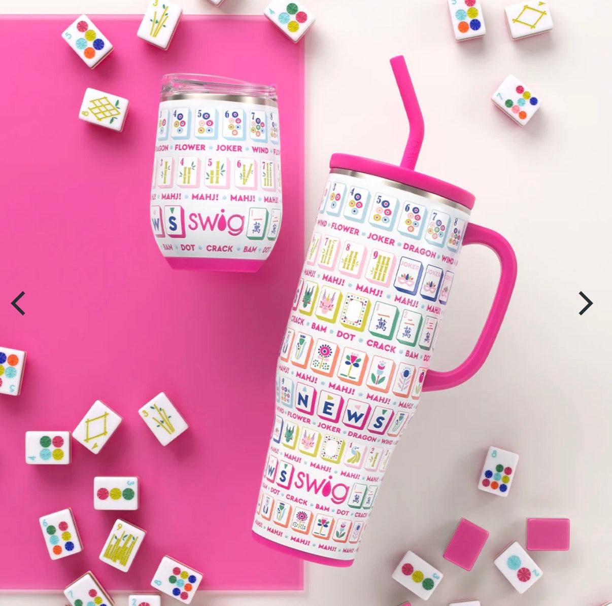 SWIG Mahjong Stemless Wine Cup 12oz