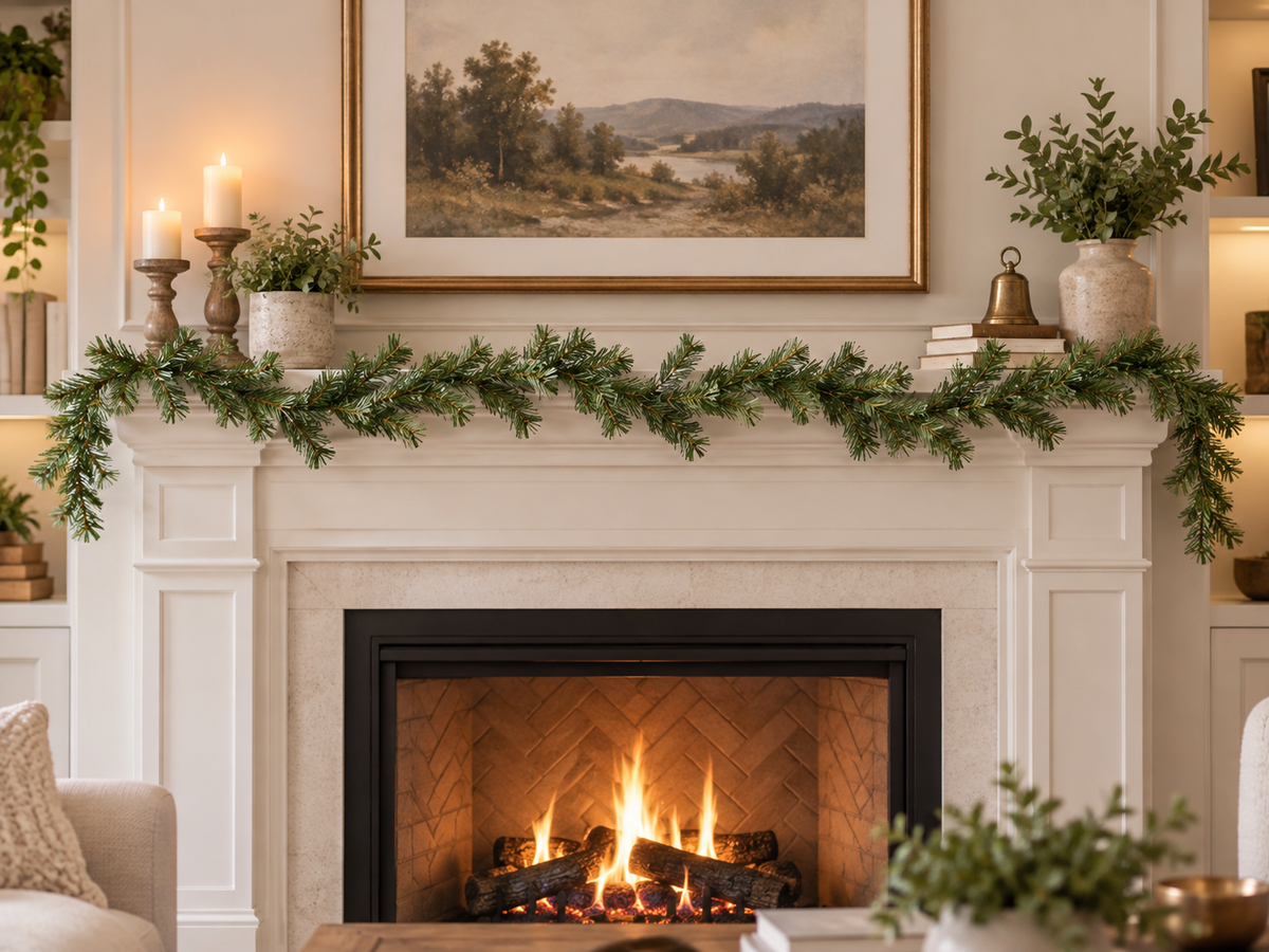 Pine base garland