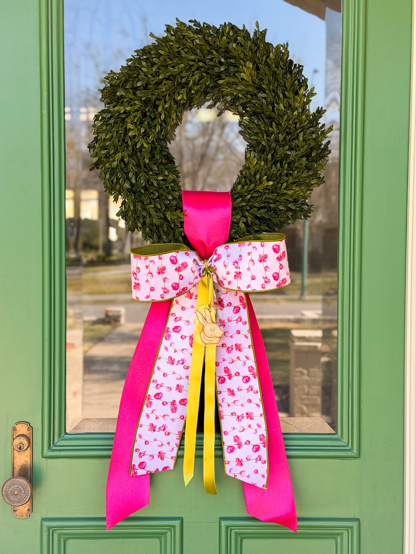 Cherry Blossom Bunny Wreath