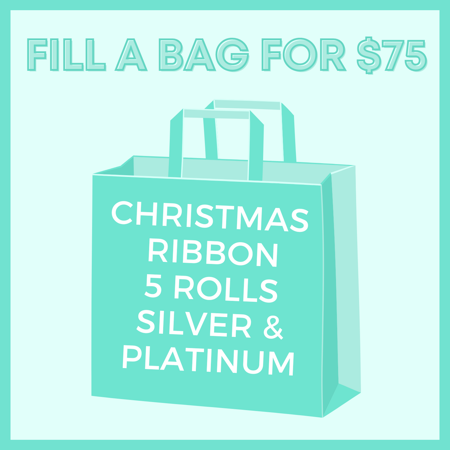 5 Surprise Rolls of Silver And Platinum Christmas Ribbon